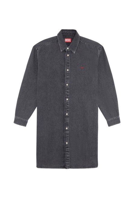Diesel De-blex Hemdkleid Schwarz/dunkelgrau