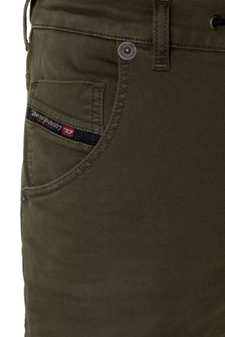 Diesel Krooley Joggjeans 0670m Konisch Zulaufend In Militärgrün