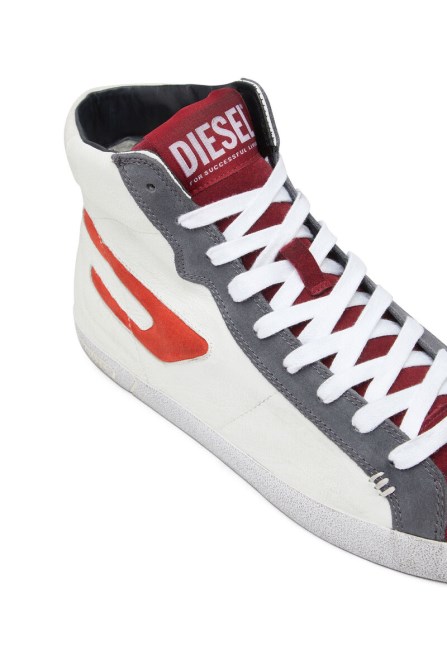 Diesel S-leroji Mid Weiß/rot