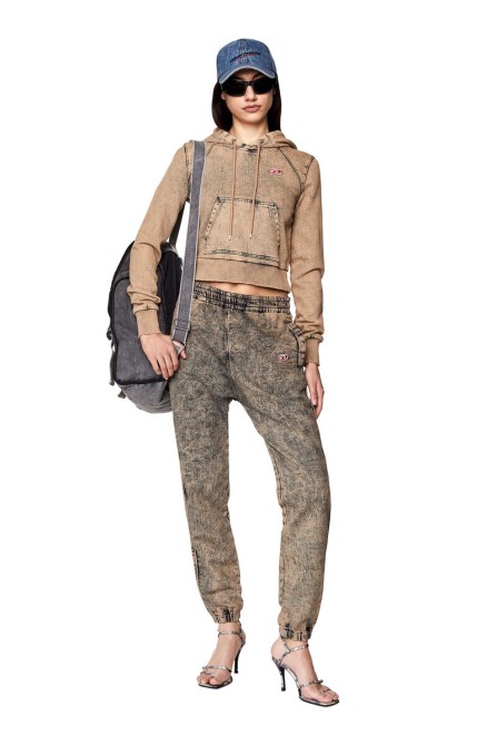 D-angy-hood Fs Track Denim Dieselrosa