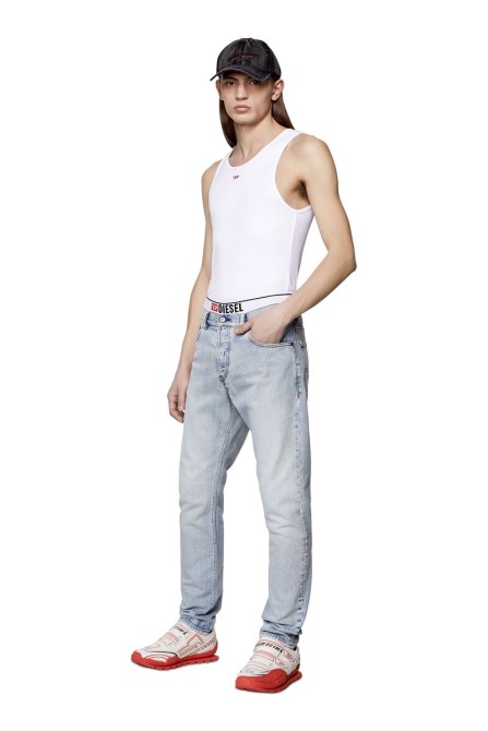 1995 09c14 Straight Jeans Diesel Hellblau