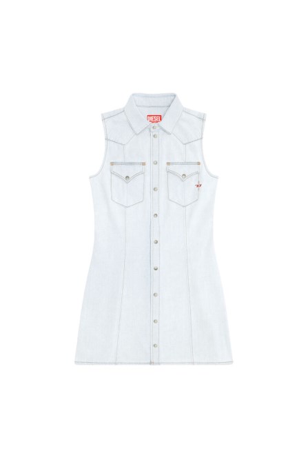 Diesel De-glo Westernkleid Hellblau