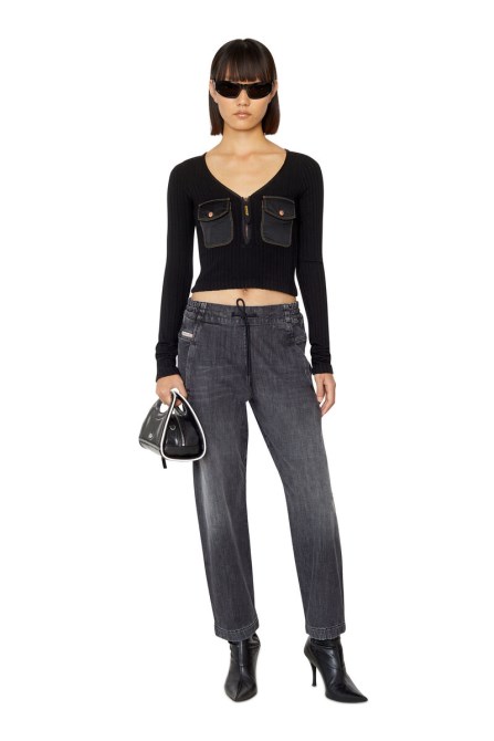 Diesel Krailey Joggjeans 09d52 Boyfriend Schwarz/dunkelgrau