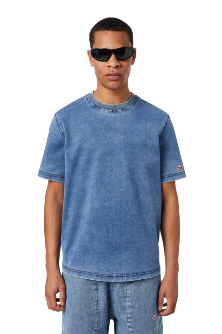 D-biggor Track Denim T-shirt Diesel Hellblau