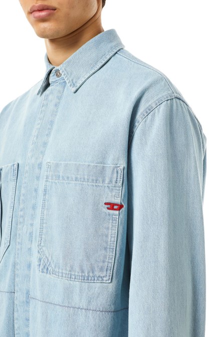 Diesel Hellblaues D-hor Arbeitshemd