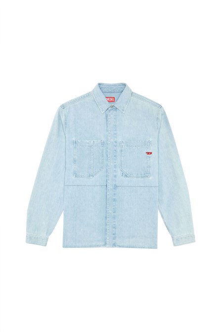 Hellblaues Diesel D-hor Arbeitshemd