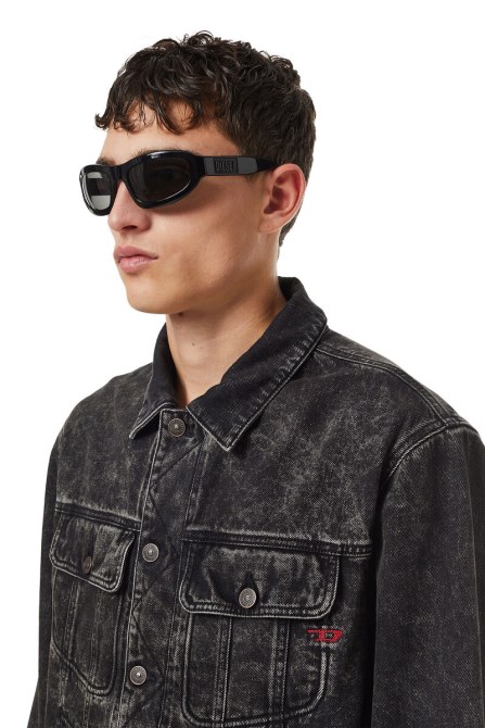 D-riley Trucker Jacke Diesel Schwarz/dunkelgrau