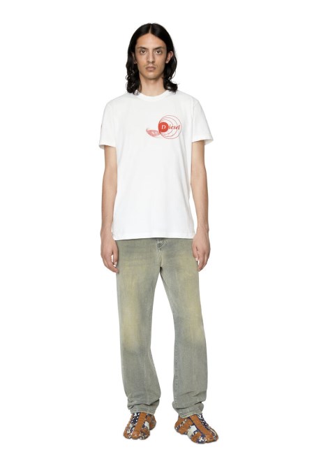 1955 09d87 Straight Jeans Diesel Hellgrau