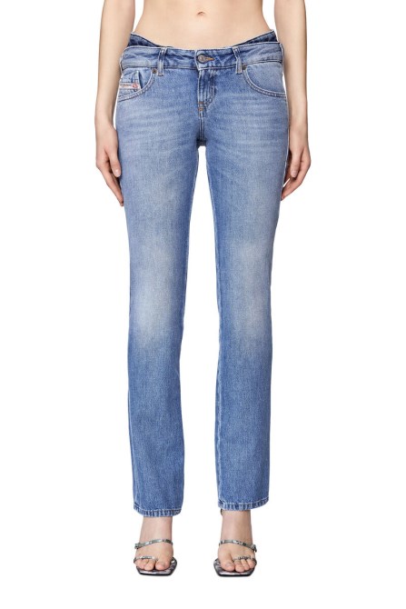 Mittelblaue Diesel D-sel 09d27 Gerade Jeans