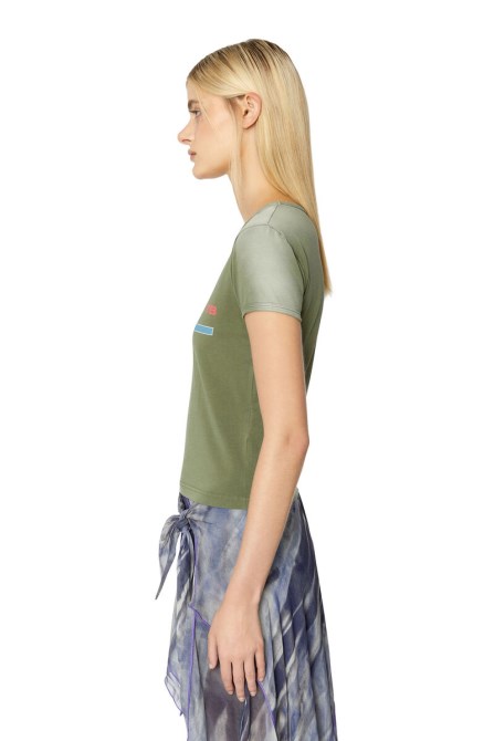 Diesel T-uncutie-long-e2 Olivgrün