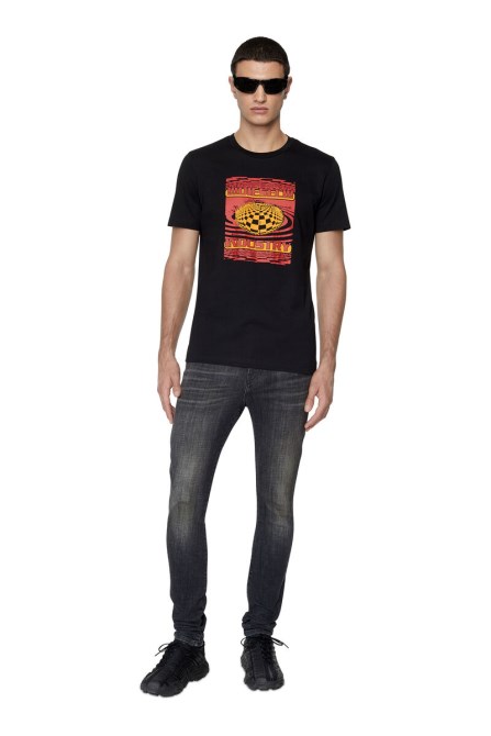 Diesel 1983 09d88 Röhrenjeans Schwarz/dunkelgrau