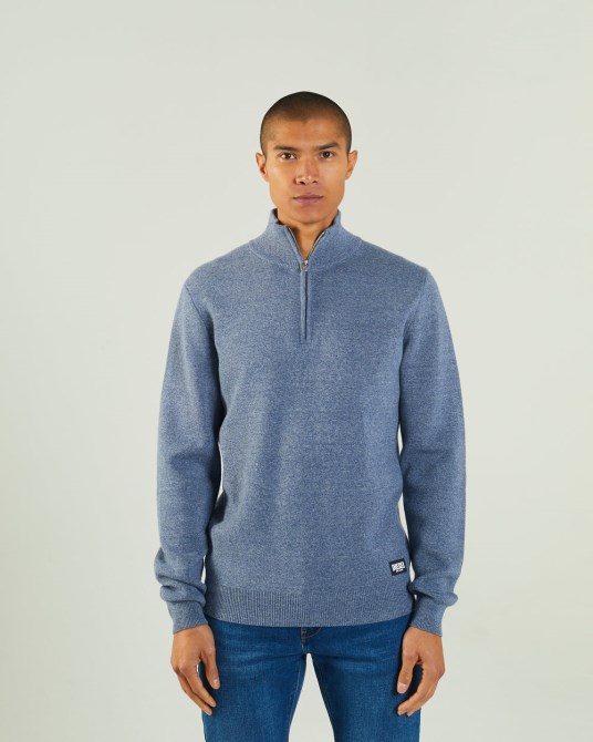 Colter Half Zip Schnorchel Mel Diesel Blau