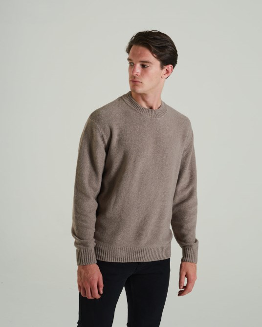 Grauer Nevis Pullover Stone Biscuit Diesel