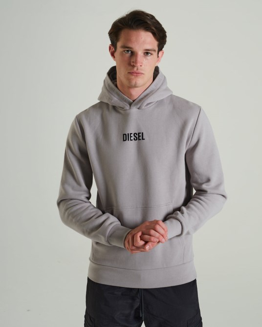 Diesel Lupine Hoodie Fossil Stone Hellgrau