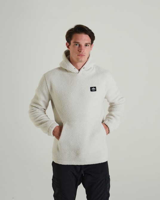 Diesel Arctic Fleece-hoodie Ton Elfenbein