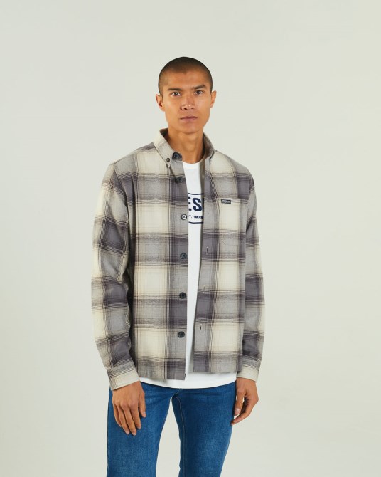 Shackleton Overshirt Kariert Diesel Beige