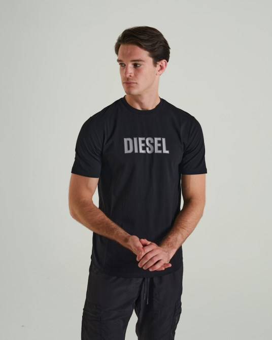 Diesel Gideon T-shirt Neu Schwarz