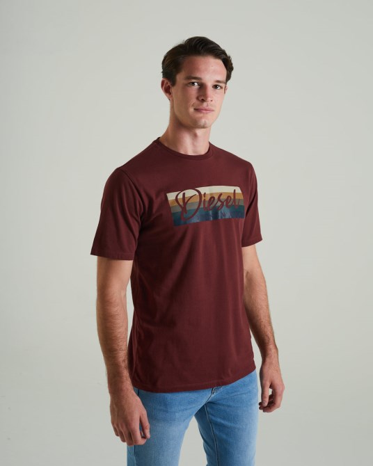 Diesel Patricio Tee Weinrot