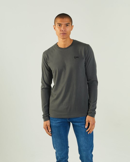 Basic Scott L/s Tee Kieferngrün Dieselgrün