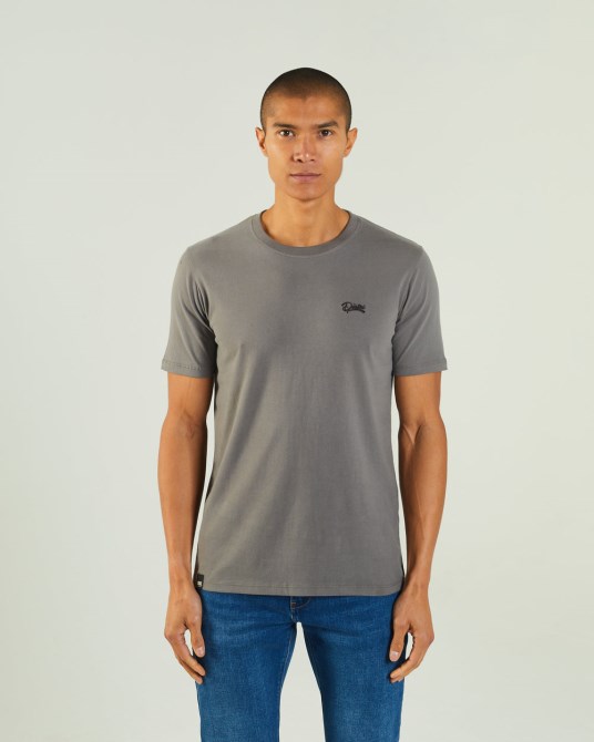Graues Basic Scott T-Shirt Mit O-Ausschnitt Rock Climb Diesel