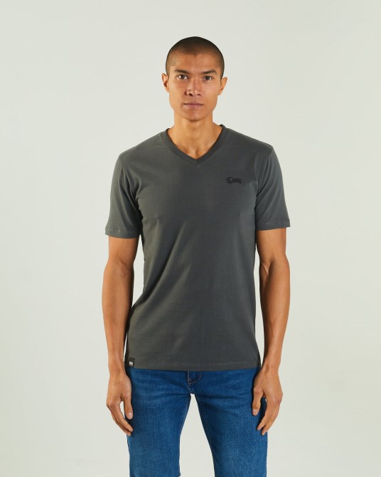 Grünes Basic Scott T-shirt Mit V-ausschnitt, Kieferngrün, Diesel