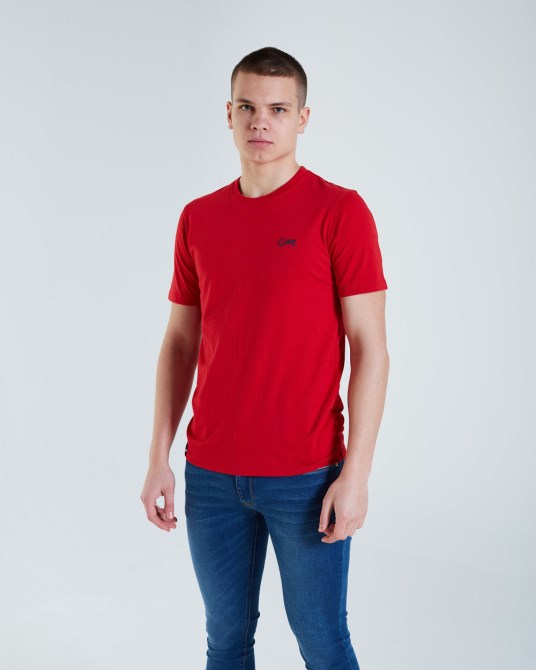 Basic Scott O Neck T-shirt Barbados Kirschdieselrot