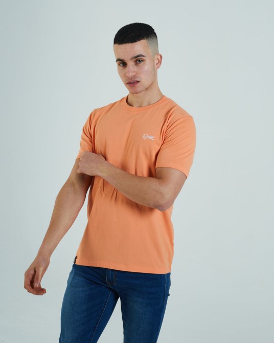 Diesel Basic Scott T-shirt Mit O-ausschnitt, Kosmisches Korallenorange