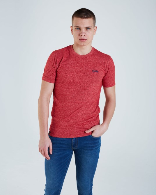 Red Diesel Basic T-shirt Mit O-ausschnitt, Barbados Cherry, Matt