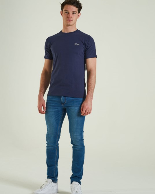 Basic Scott T-shirt Mit O-ausschnitt Pure Navy Diesel