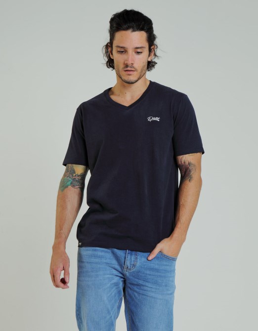 Basic Scott T-shirt Mit V-ausschnitt Pure Diesel Navy