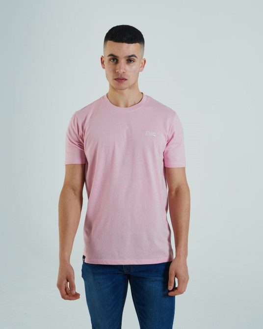 Basic T-Shirt Mit O-Ausschnitt, Matt, Cameo Pink Diesel