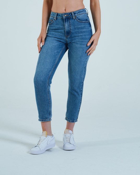 Mittelblaue Mom-Jeans Von Diesel Florrie