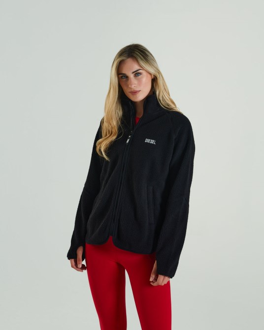 Nikki Fleece Reißverschluss Diesel Schwarz