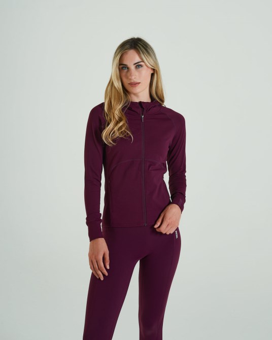 Diesel Candid Kapuzenreißverschluss Traube Lila