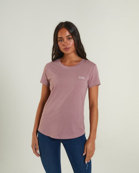 Diesel Cloda Basic T-shirt Rosa Lila