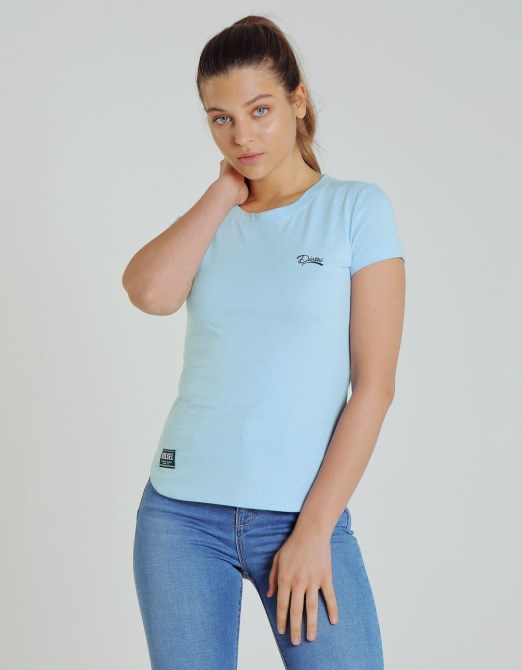 Diesel Cloda Basic Tee Blau Eiszapfen