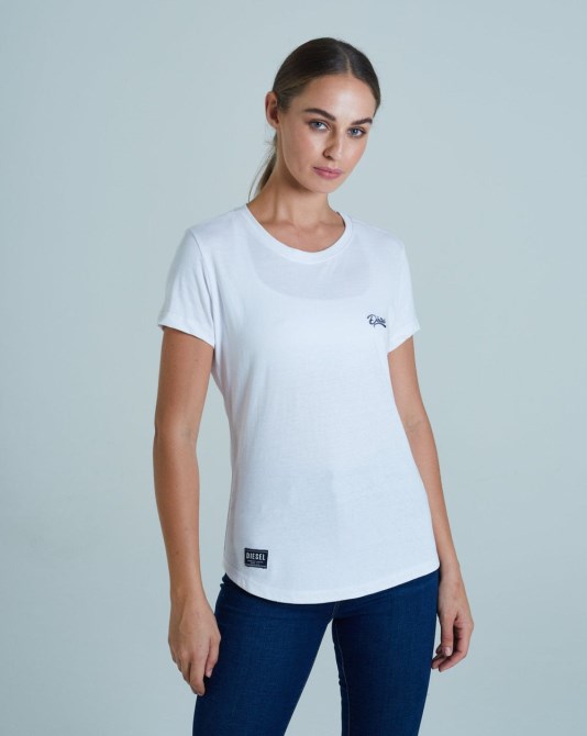 Cloda Basic Tee Optik Diesel Weiß