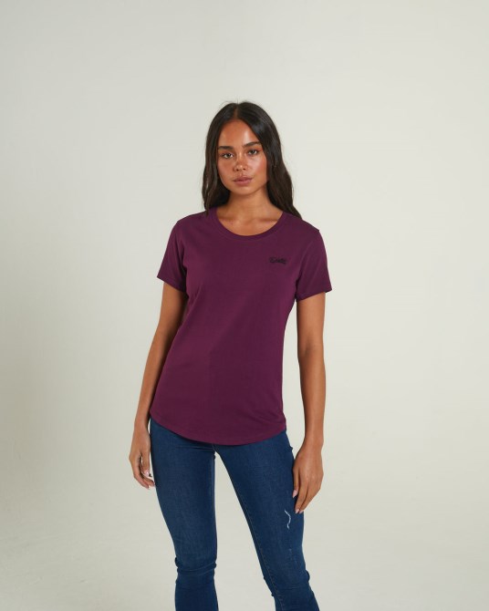 Diesel Cloda Basic T-shirt Weinrot