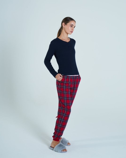 Diesel Maria Loungeset Rot Tartan
