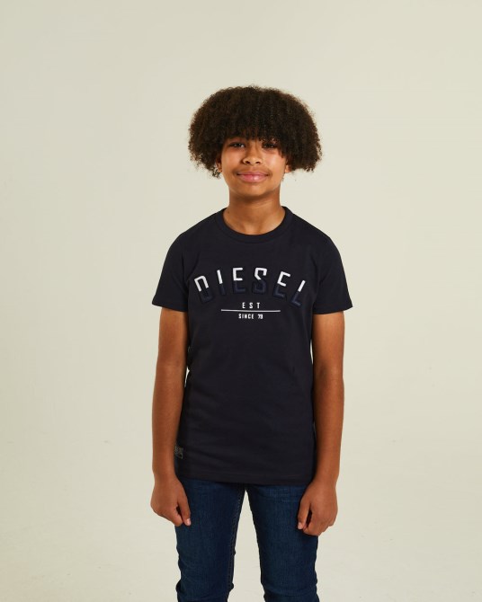 Joshua T-shirt Marineblau Dieselrot