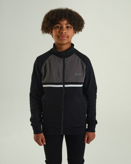 Diesel Larkin Reißverschluss Durch Schwarz Rot