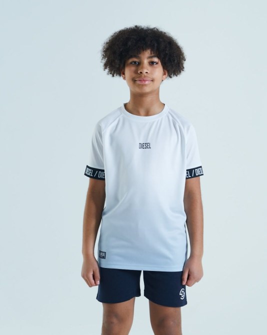 Diesel Jack Dip Dye T-shirt Weiß/himmelblau Marineblau