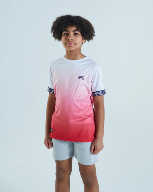 Diesel Farley T-shirt Weiß/rot Navy