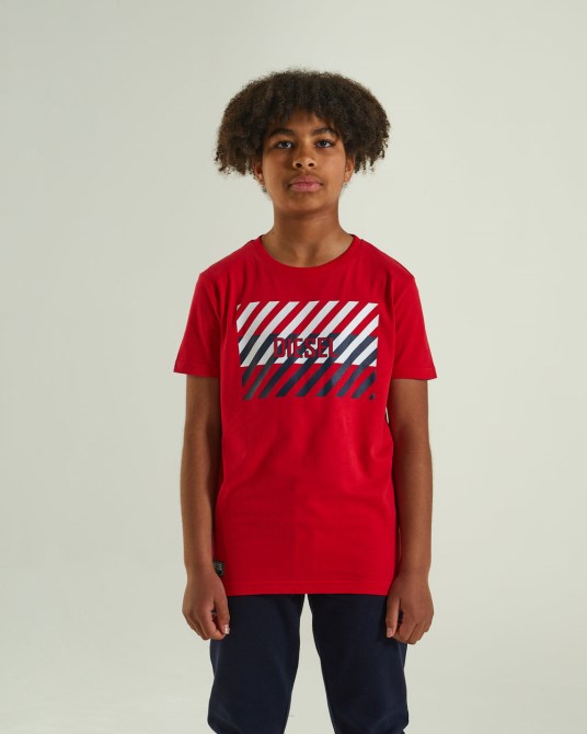 Troy Tee Rot Dieselblau
