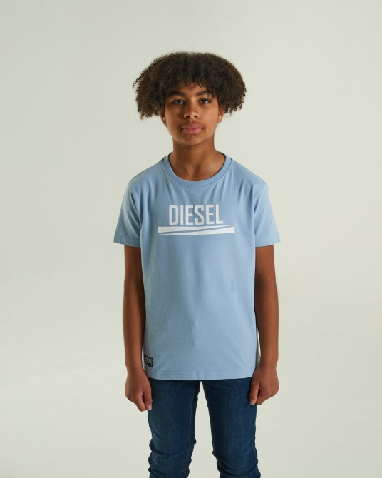 Diesel Shawn Tee Himmelblau Melange Pink