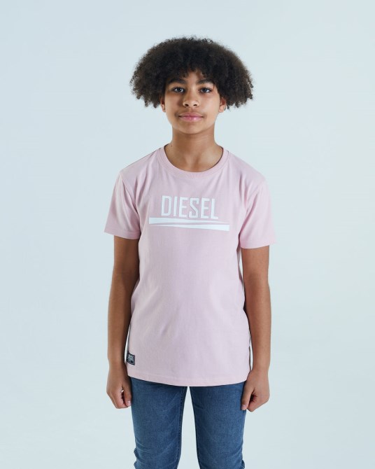 Marineblaues Diesel Shawn T-shirt Rosa