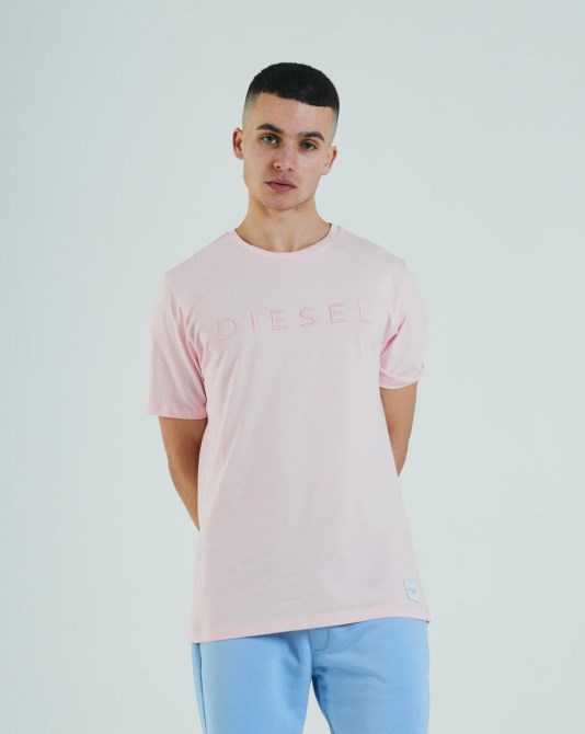 Diesel Shayne T-shirt Bermuda Pink Navy