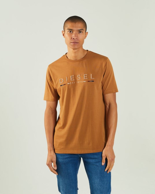 Pinkes Fabriccio-t-shirt Ahornblatt Diesel