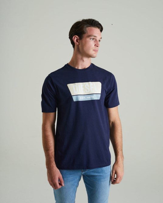 Schwarzer Diesel Penn Tee Marineblauer Blazer