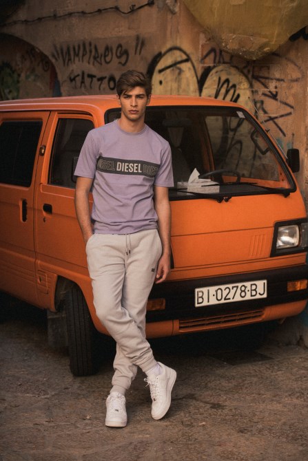 Grauer Augustus Tee Sonnenuntergang Diesel